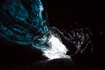 Icecave in Svinafellsjokull glacier Iceland