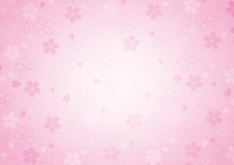 Poster シンプルな桜模様のかわいい背景 Nikkel Art