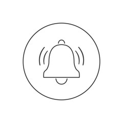 Bell line icon vector. Modern in flat style