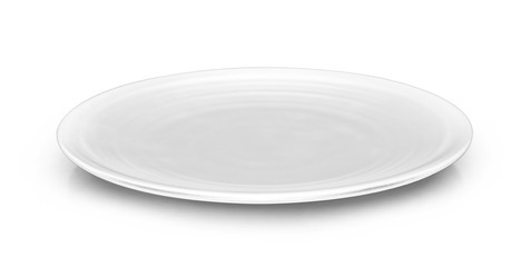 empty plate isolated on white background