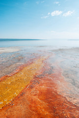 Beautiful mineral structures, National Park Yellowstone