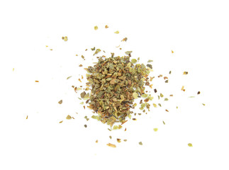Oregano spice isolated on white background