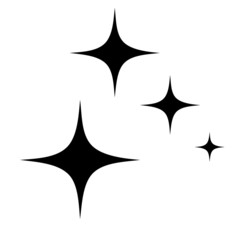 Shine icon, Clean star icon. White icon on blue background.