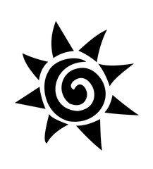 Rock, simplified, ancient image of the sun