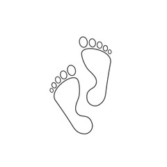 Foot step icon. Vector illustration in flat style