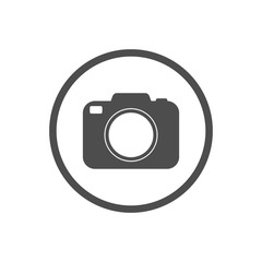 Photo black camera vector icon in flat style