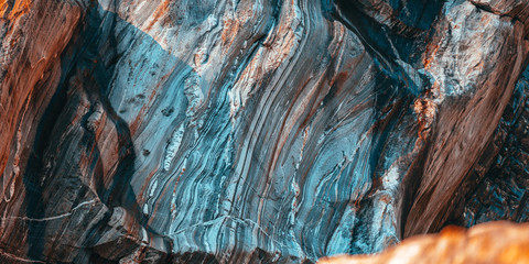 Fels mit Struktur Orange and Teal © Janis