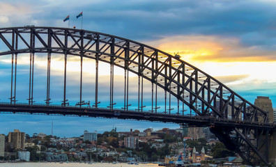 Sydney Harbour Bridge blue sky