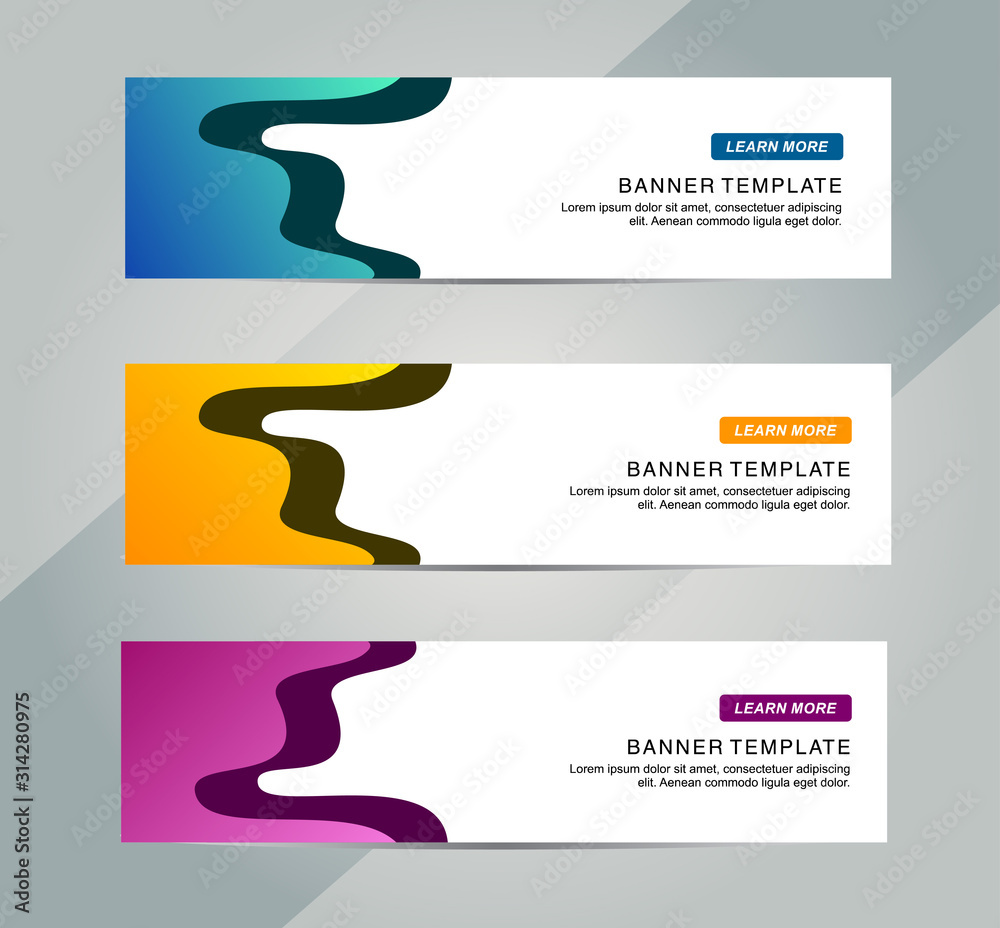 Wall mural abstract web banner design background or header templates