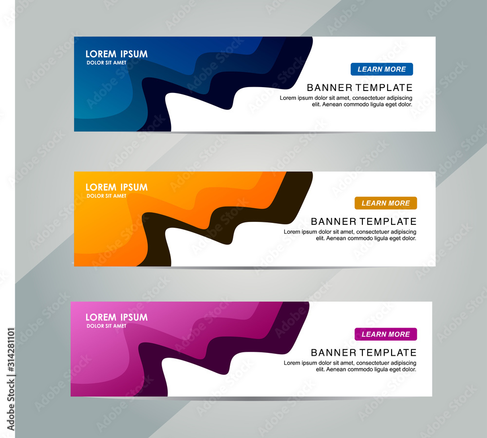 Wall mural abstract web banner design background or header templates