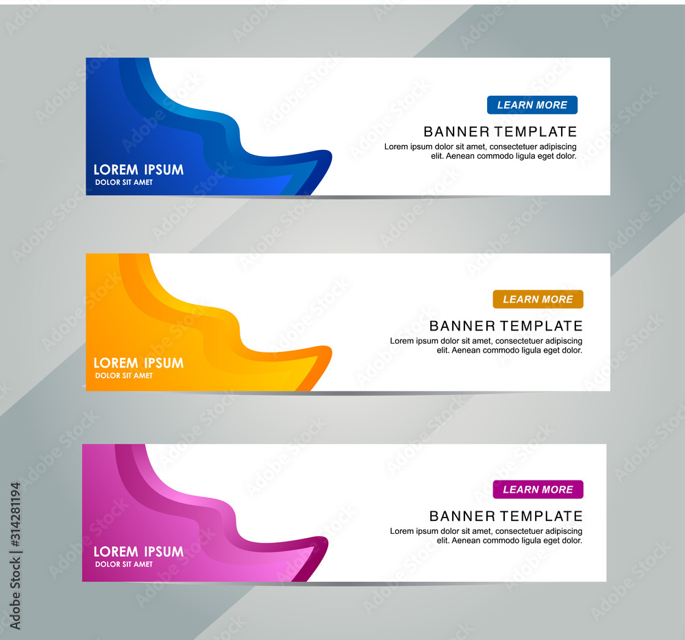 Wall mural abstract web banner design background or header templates