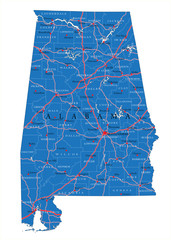Alabama state political map - 314281187
