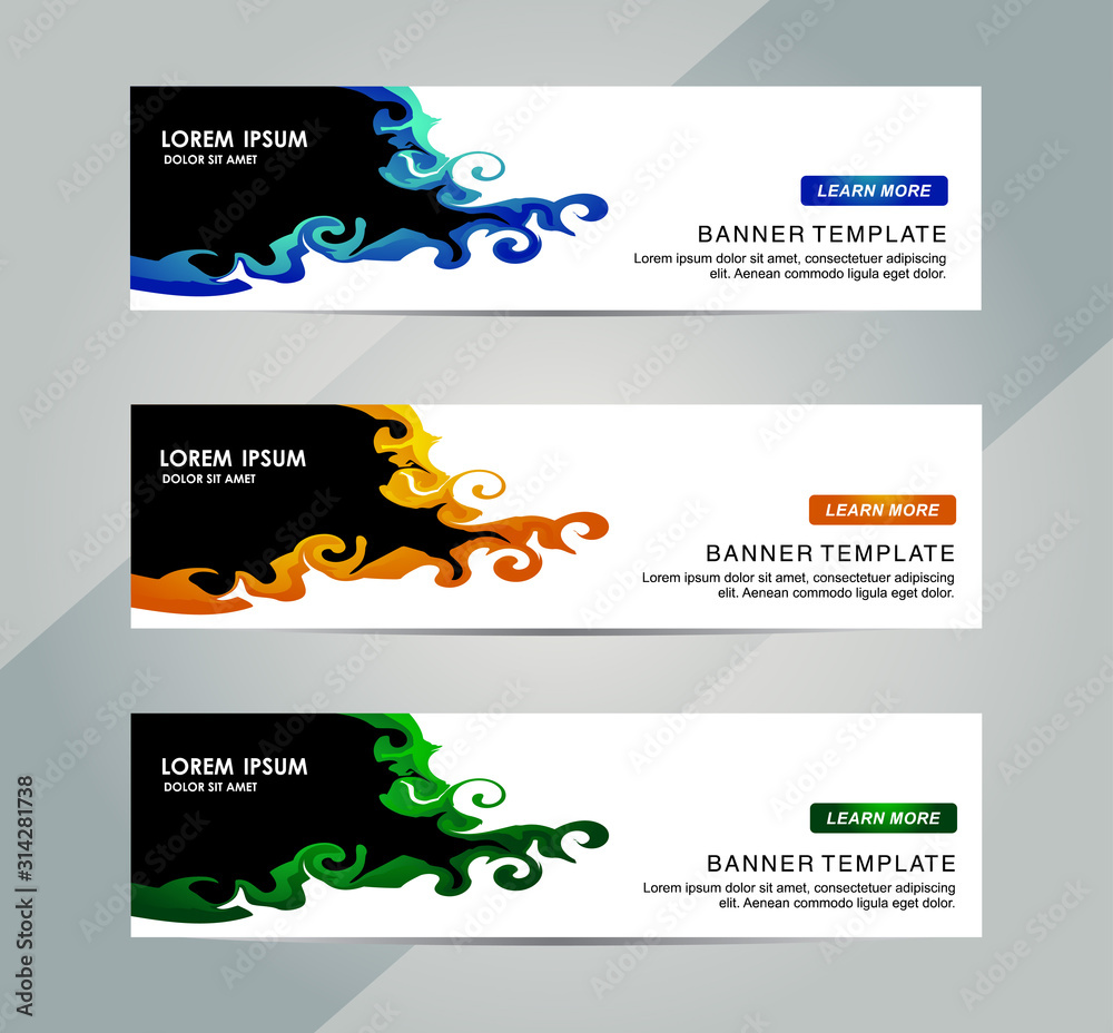 Wall mural abstract web banner design background or header templates
