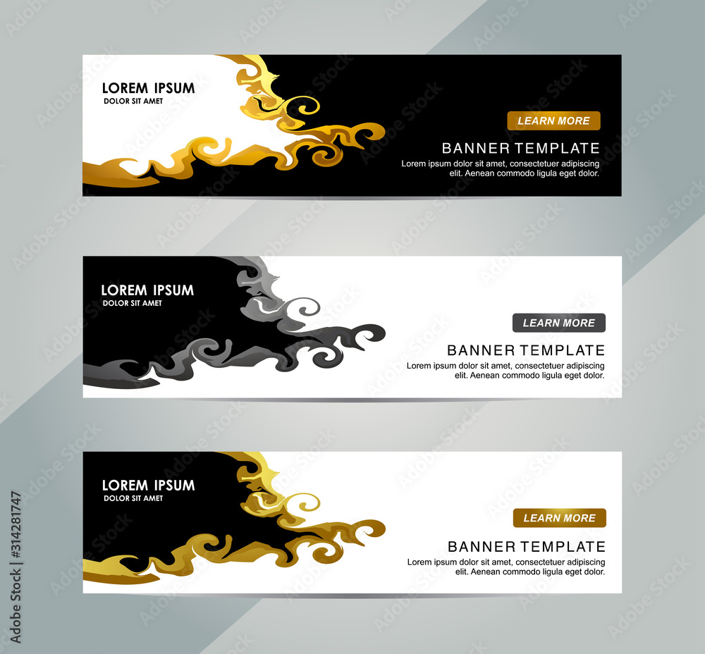 Wall mural abstract web banner design background or header templates