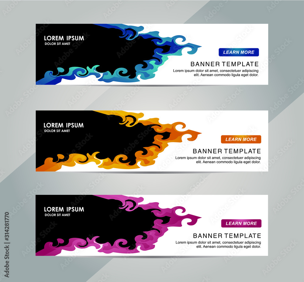 Wall mural abstract web banner design background or header templates