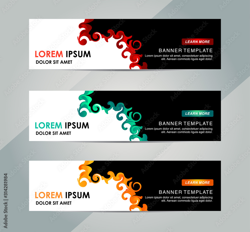 Wall mural abstract web banner design background or header templates