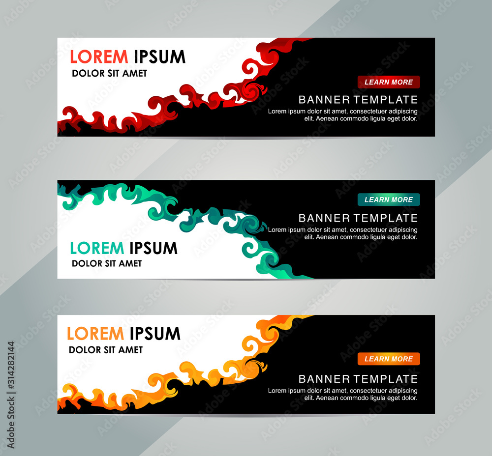 Wall mural abstract web banner design background or header templates