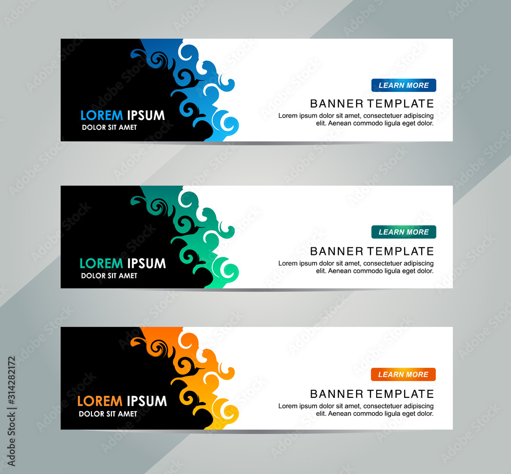 Wall mural abstract web banner design background or header templates