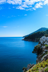 Fototapeta premium Peaceful coastline - perfect holiday concept, selective focus