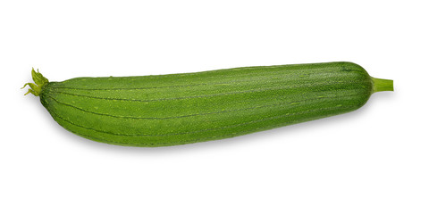 Fresh green zucchini isolated on white background