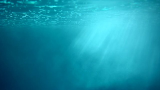underwater waves and sun rays