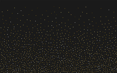 Yellow Light Dot Design. Gold Holiday Confetti Design. Christmas Wallpaper. Paper Color Background.