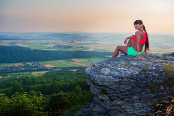 Obraz premium running to the peak