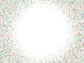 Color Fun Confetti Design. Rainbow Carnival Shine Pattern. Top Invitation. Fun Rainbow Card. © Natallia