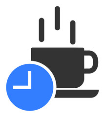 Coffee break vector icon. Flat Coffee break symbol is isolated on a white background.