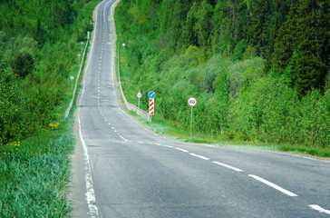 road in Russian forest