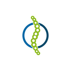 Chiropractic clinic logo design vector template