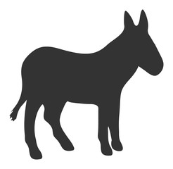 Donkey vector icon. Flat Donkey symbol is isolated on a white background.