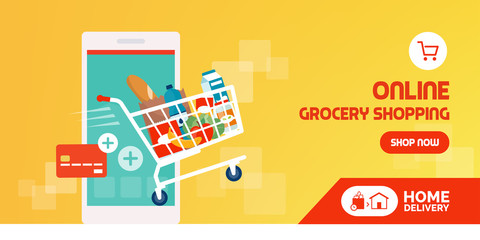 Online grocery shopping promotional sale