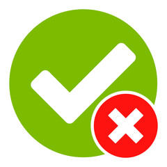 False positive vector icon. Flat False positive symbol is isolated on a white background.