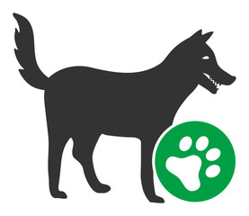 For dogs vector icon. Flat For dogs symbol is isolated on a white background.