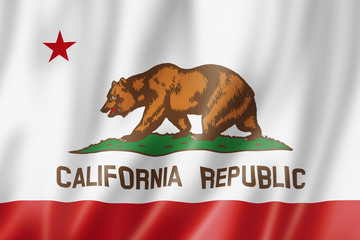 California flag, USA - obrazy, fototapety, plakaty