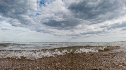 Black sea and clouds