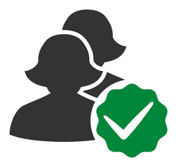 For women vector icon. Flat For women symbol is isolated on a white background.