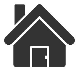 House vector icon. Flat House symbol is isolated on a white background.