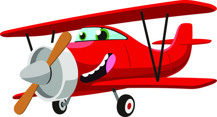 Airplane cartoon biplane © Joaquin