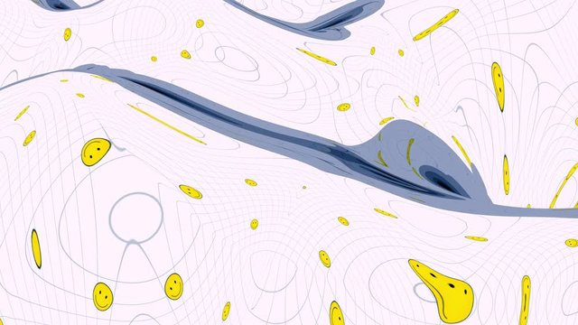 Fun digital background with wavy high contrast reflective surface