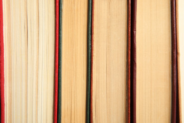 Collection of different old books as background