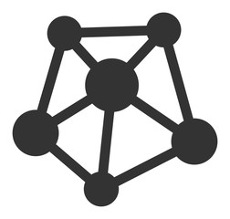 Network links vector icon. Flat Network links pictogram is isolated on a white background.