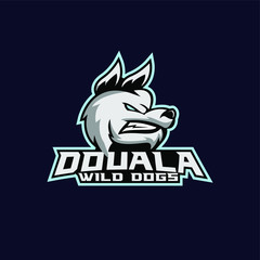 wild dog logo sport design