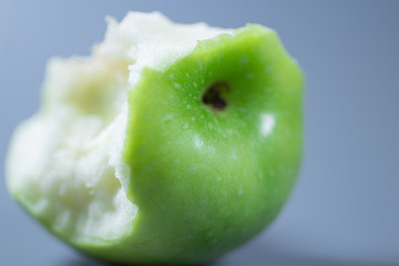apple on green background