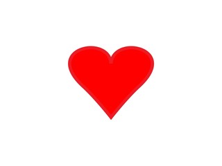 Red Heart Icon Image Heart Logo Sign Love Flat Design Vector Illustration