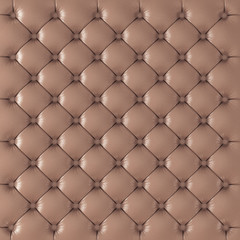 Decorative brown leather background panel with geometric pattern. 3d rendering