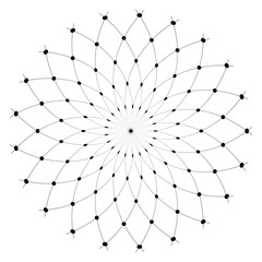 Circle design element. Rotation circular pattern.