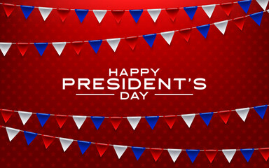 president day poster with red and blue design independence design day. Vector illustration