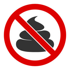 No shit vector icon. Flat No shit pictogram is isolated on a white background.